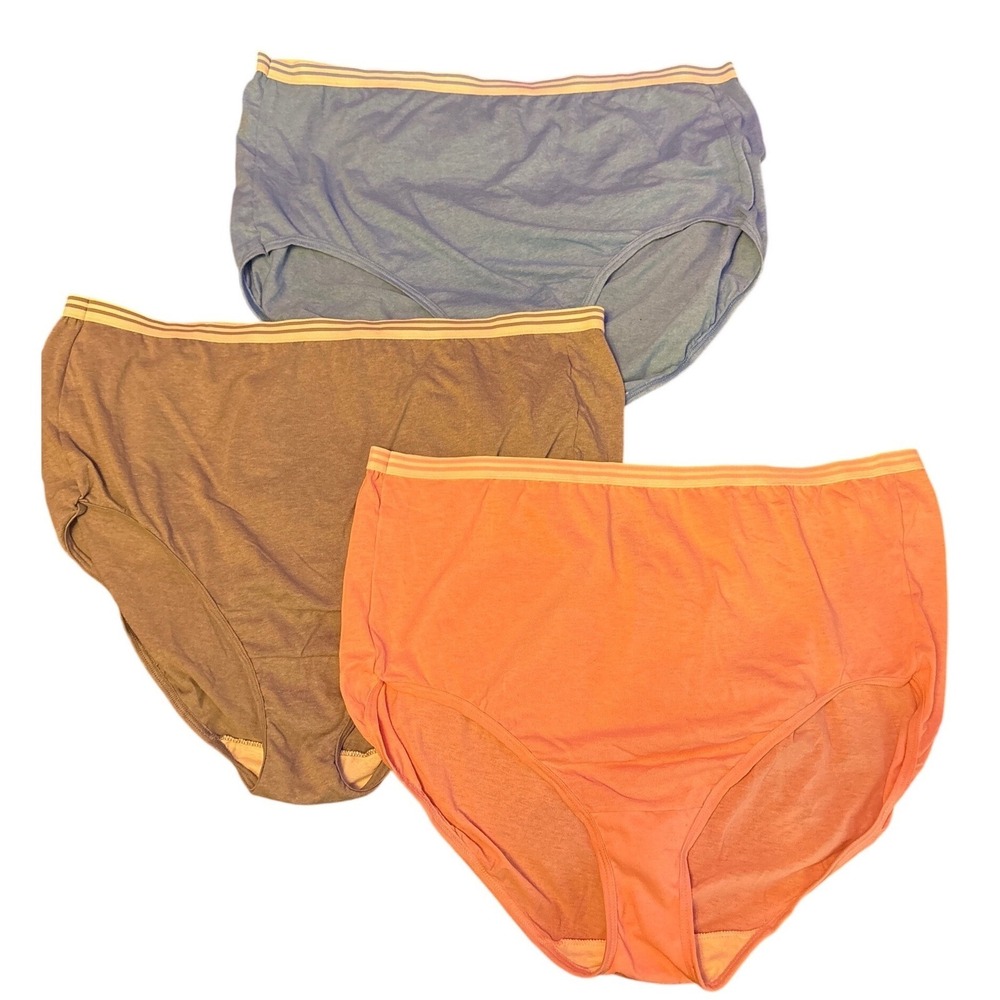 Fruit of the‎ Loom Fit for Me Plus Size Multicolor Brief Panties 3 Pack Size 13